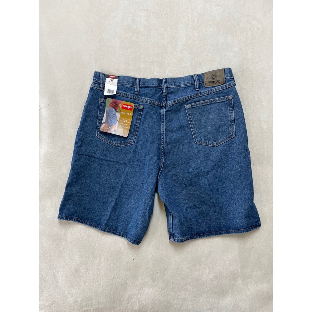 Wrangler Authentics Mens Relaxed Fit Blue Denim Shorts 42 606W1DH NWT